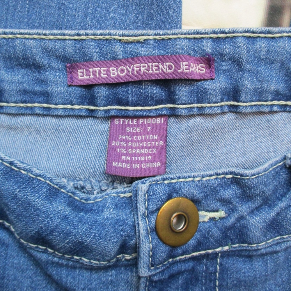 Elite Juniors Destroyed Distressed Boyfriend Jeans - Picture 6 of 6